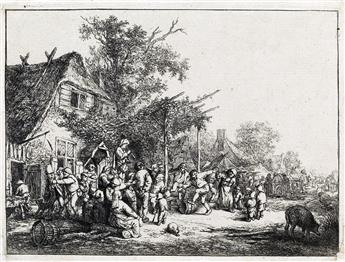 ADRIAEN VAN OSTADE Group of 10 etchings.